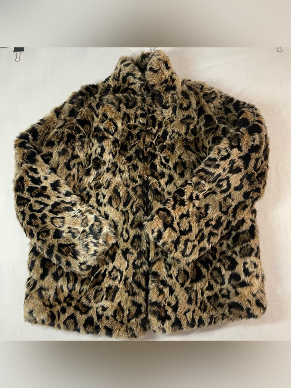 Forever 21 Leopard Print Faux Fur Jacket in Tan and Black